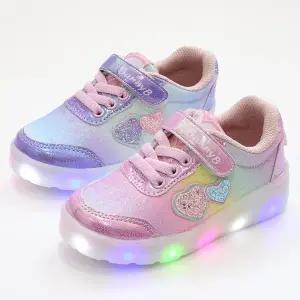 메리 슈가 쌍하트 국산 아동 키즈 생일선물 새학기 여아 LED 운동화