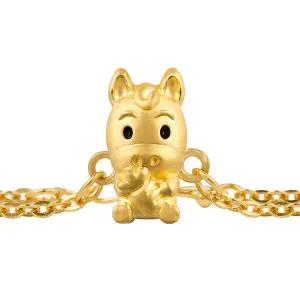 [뽀르띠] 순금 24K 3.75g 말띠 당근말 체인 돌팔찌