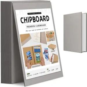 JNENERY 20Pcs 칩보드 책 제본용 5 x 7 북보드 공예용 커버 판지 시트 50pt 두꺼운 튼튼한 크래프트 보드