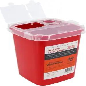 날카로운 폐기물 처리를 위한 분할 뚜껑 디자인과 잠금 메커니즘이 있는 에버레디 응급처치 샤프 컨테이너