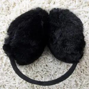 TBZ 부드럽고 몽실몽실한 귀마개 블랙 겨울용품 귀도리 방한귀돌이