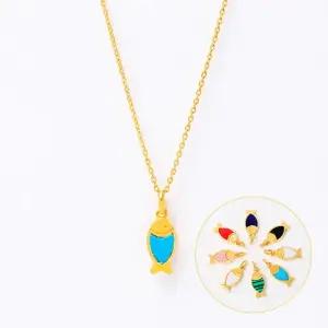 여자 순금 목걸이 5.62g [컬러빔 물고기]