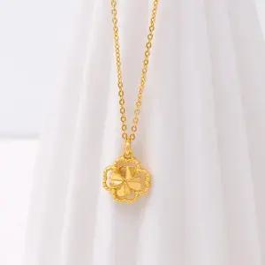 여자 순금 목걸이 디자인 3.75g [루미 클로버]