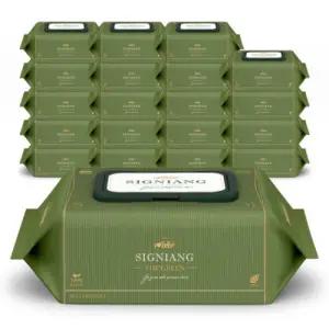 레이온100% 75g시그니앙 더그린 77매 20팩 캡형 아기물티슈