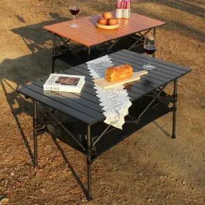 감성 캠핑 접이식 책상 롤 테이블 TA-1 우드/중형