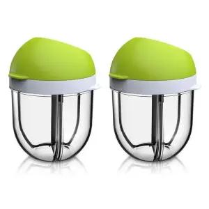 유미 분유 케이스 보관용 휴대용 외출 준비물 그린 X2