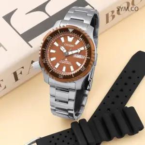 NY0164-65X 35주년복어 다이버 우레탄밴드 세트 정품 오토매틱 남자 메탈 시계