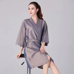 [하프클럽/]블루 살롱나인 손님가운 미용실 글로시 미용가운