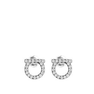 페라가모 760123 696577 간치니 크리스탈 장식 귀걸이 실버