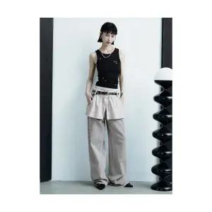 에잇세컨즈 8SECONDS 저지 레이어드 스커트 라이트 그레이 1628943