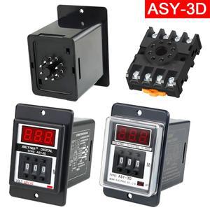 ASY-3D 지연 타이머 시간 릴레이 8PIN DC12V AC110V AC220V AC380V 자리 프로그래밍 가능 오븐 999S