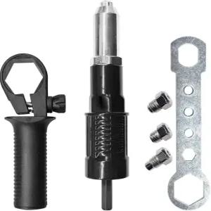 턱시합 팝 리벳 건 어댑터 키트 2.4mm/3.2mm/4.0mm/4.8mm 헤드가 있는 드릴 도구 무선 전력 부착물(1SET)