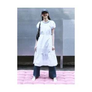 에잇세컨즈 8SECONDS 코튼 반팔 롱원피스 화이트 1628118