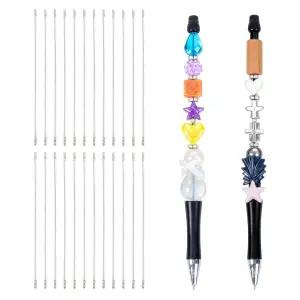 비즈블 펜용 스테인리스 스틸 펜 익스텐더 - 25개의 PCS 방청 금속 빈 막대 4.6인치 DIY 비즈 교체 수리용