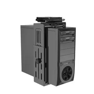 데스크탑 컴퓨터 책상 선반, 조절 캐비닛 서랍 가능한 높이 및 브래킷 걸이