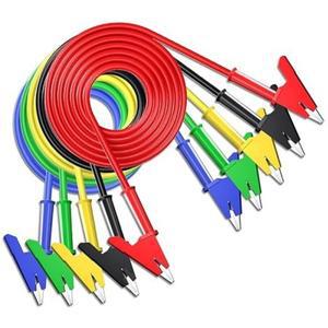 듀얼 악어 클립  리드 클램프 케이블 와이어  멀티미터 전자 HAVC 도구  15A  1m  2m  3m  1 개  5 개