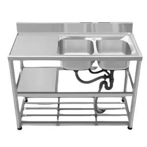 미니싱크대 농막 가정용 길이80CM왼쪽싱크대 스텐 캠핑장 이동식 세탁