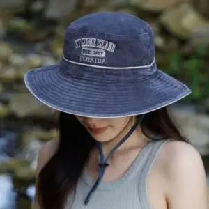 여성 빈티지 스타일 등산 캠핑 하이킹 벙거지 모자 사파리 사파리햇 아웃도어 남성 여자