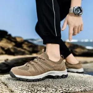 남성 아웃도어 메쉬 트레킹화 통풍 경량 쿠션 러닝워킹화