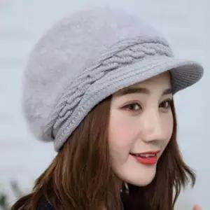 따뜻한 패션 털모자 방한 여성 모자 겨울 앙고라 니트캡