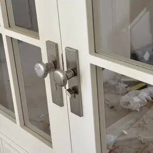 실내용 스틸 볼형 양문형 실버 조용한 손잡이 잠금장치