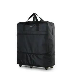 블랙- 대용량 수납 이민 가방 2단확장 해외 여행 이민가방 해외여행가방 해외유학용가방