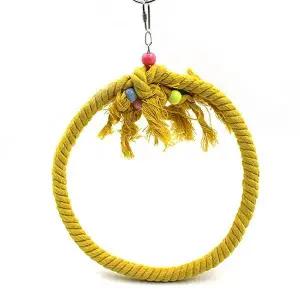 반려앵무새 장난감 스탠드 링 새장꾸미기 가정내 중형