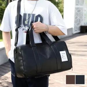 남여공용 인조가죽 가볍고 모던한 대용량 크로스백 보스턴백 수영장가방 남자운동가방