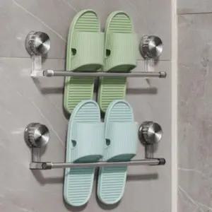 ( )흡착식 수건걸이 욕실 선반 무타공 화장실 수건 행거 정리