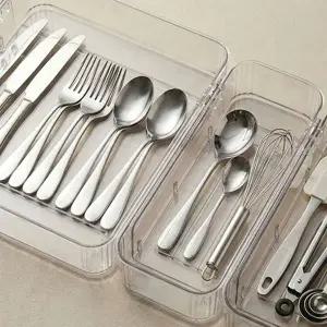 ( )HICKIES 투명 길이조절 서랍정리함 3단 칸막이 트레이 속옷 키친 문구 보관세트