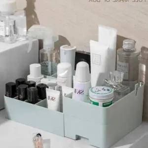 (색상 핑크)좋은 거울 화장품 수납형 정리함 메이크업 정리박스