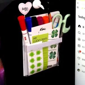 ( )월포켓 자석수납함 소 냉장고투명정리함 차키보관함 자석바구니