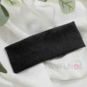 골지 터번 다크그레이 심플머리띠 여자머리띠 와이드헤어밴드 면터번 무지헤어밴드
