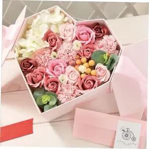 박스 카네이션 용돈 하트 모양 비누꽃 선물 기프트 플라워