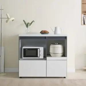 BS FB108 인조대리석 광폭 오픈 렌지대 1color 광폭렌지대 밥솥선반 선반수납장 하부장