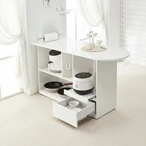 [텐스페이스]베로나 1500 LPM 라운드 홈바 테이블 서랍형 MD5323 (수도권무배)