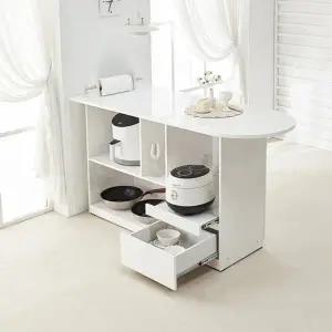 [텐스페이스]베로나 1500 LPM 라운드 홈바 테이블 서랍형 MD5323 (수도권무배)