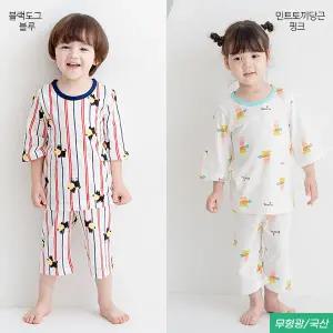 7부슬럽통큰잠옷_통큰(토끼당근/블랙도그)