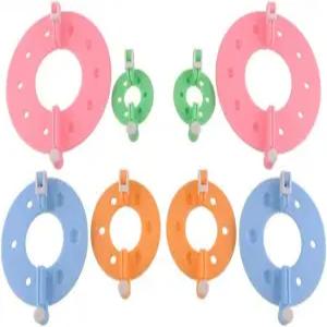 니후이파 폼폼 메이커 4가지 사이즈 원사 뜨개질 도구 공 직조기로 폼폼을 쉽게 만들 수 있습니다