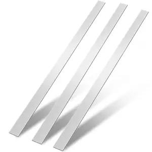 JUYO VON산 304 스테인리스 스틸 플랫 바 3개 38 x 1-1/2 인치 1/8 두께 브러시 마감 스트립 트림(3 실버