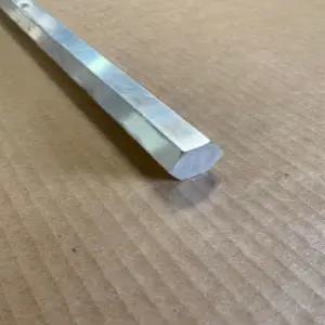 1인치 알루미늄 육각형 막대 x 8인치 길이 6061 가로 아파트