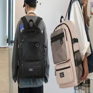 학생 메쉬 포켓 백팩 수납력 좋은 가방 그물 배낭_24532789