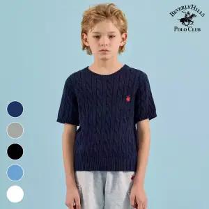 [폴로클럽] 꽈배기반팔니트