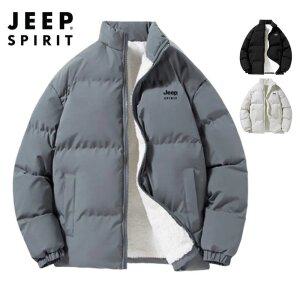 JEEP SPIRIT 남녀공용 양털패딩 양털 재킷 벨벳 캐주얼 가을 겨울 JP2303