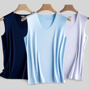 (1플러스1) 남자 민소매 나시 티 브이넥 런닝 여름 냉감 쿨링 심리스 에어리즘 이너웨