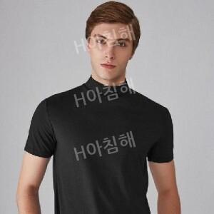 티류으스 남자 반목폴라티 반팔 여름 가을 넥워머 리키반폴라 반팔티