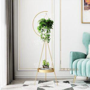 베란다 테라스 거실 골드 화분 스탠드 걸이 받침대 장식 선반 티류으스
