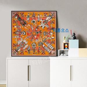 인테리어 현관 말그림 풍수 그림 거실 대형 액자 골드 티류으스