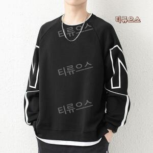 남성 후드티 용수철 가을 청소년 루즈 캐주얼 맨투맨 남성용 라운드넥 긴팔 티류으스