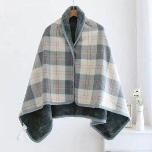 겨울 극세사 체크 무릎담요 어깨 똑딱이단추 차량용 선물용 블랭킷담요